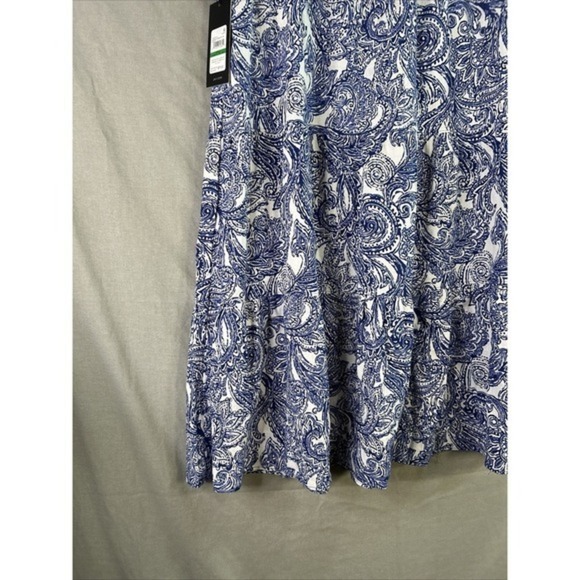 Jones New York Blue White Paisley Skirt Women's Size Large NWT - Picture 13 of 16